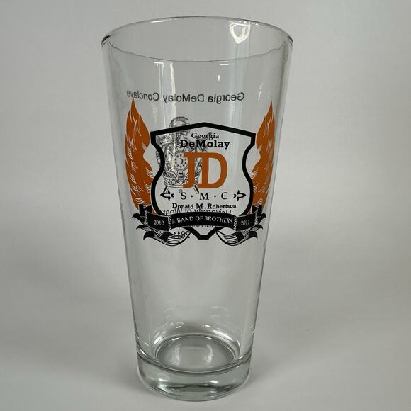 University of West Georgia, 2011 DeMolay Conclave Glass Tumbler Beer Fraternity - Picture 1 of 10